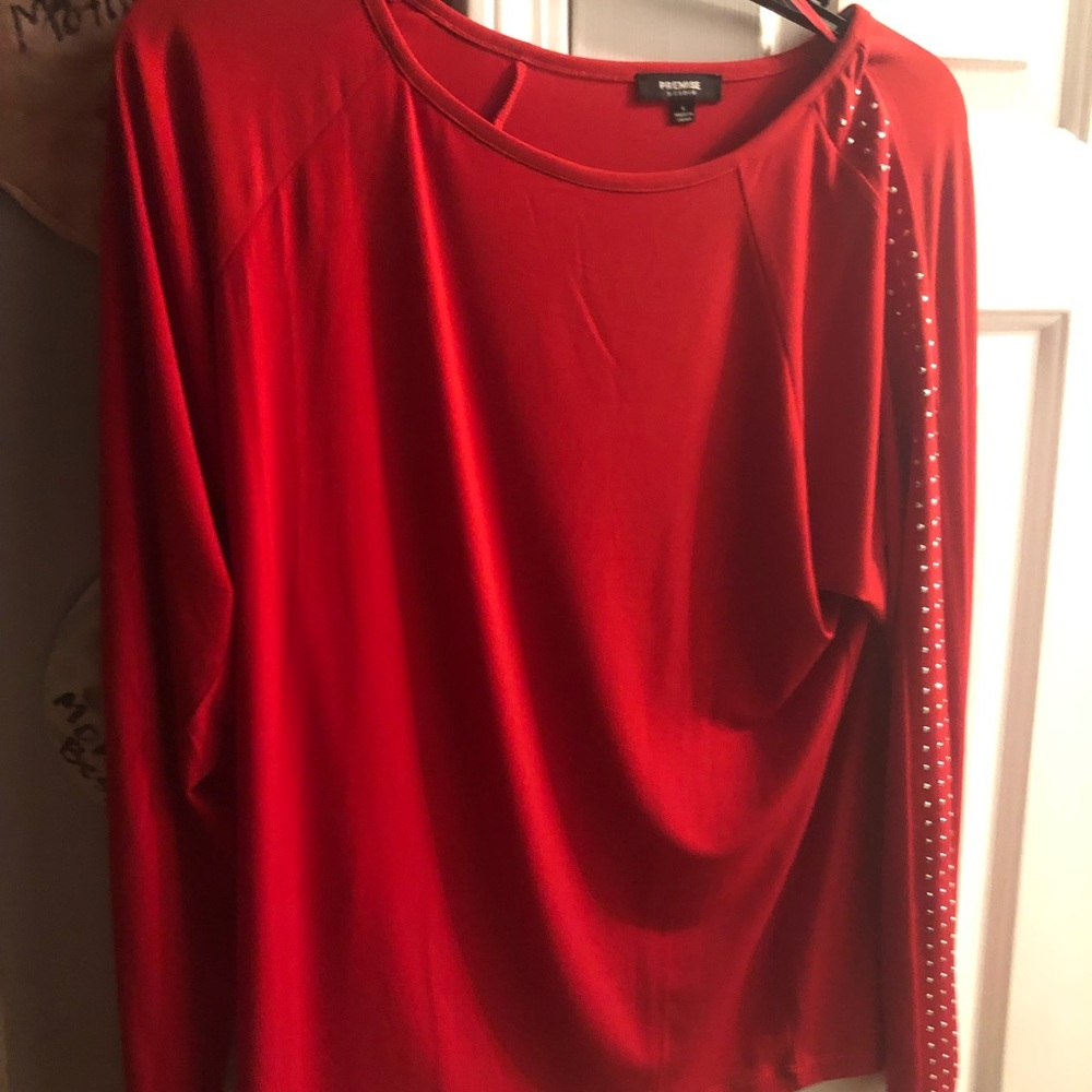 Ladies blouse with silver sequins. Perfect for Christmas!
